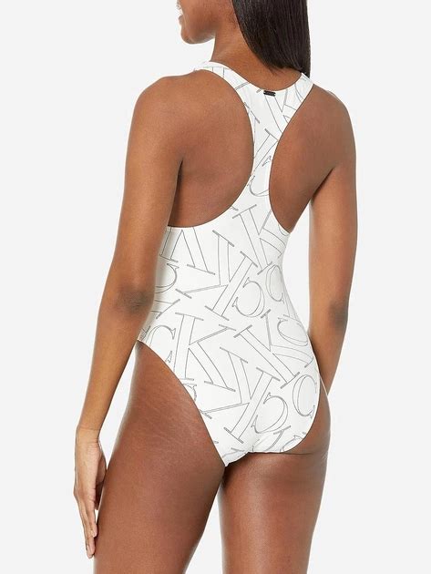 Слитный купальник женский Calvin Klein Underwear 410345057 L Белый ...