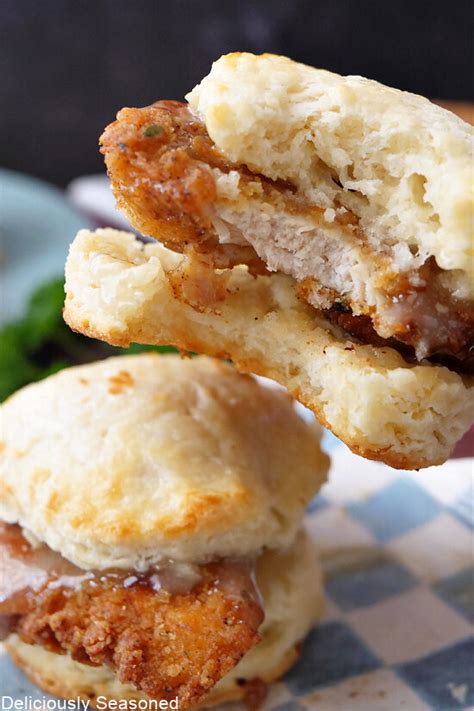 Honey Butter Chicken Biscuit - Deliciously Seasoned