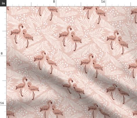 Vintage Pink Flamingo Fabric | Spoonflower