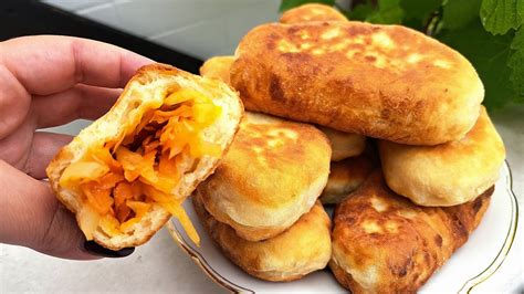 Быстрые пирожки на Кефире с капустой на скорую руку / воздушные ...