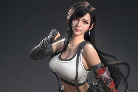 Render 'Tifa Lockhart' - Final Fantasy VII Remake (Video Game) 4K