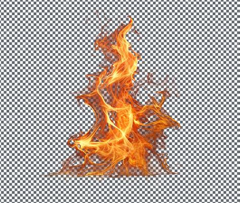 Premium PSD | Magnificent flame isolated on transparent background