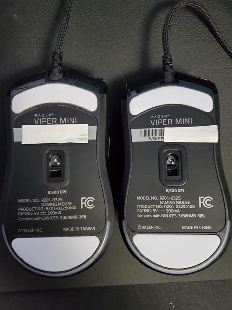 One Razer viper mini is made in Taiwan and one is made in china. There ...