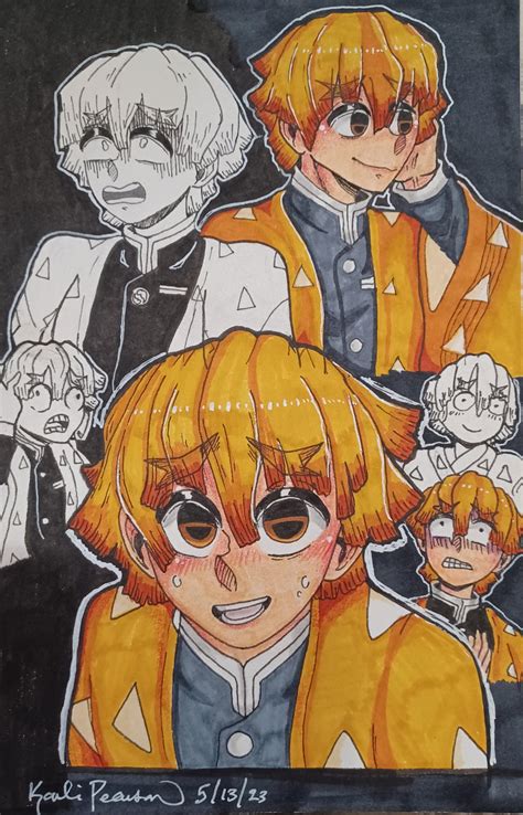 zenitsu agatsuma  shadsthehedgie  deviantart