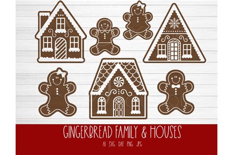 Gingerbread Family & Houses Graphic by Rebecca Lane Graphics · Creative