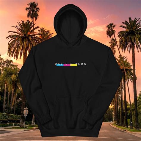 David Dobrik Hoodie, David's Vlog Beverly Collection, Vlog Squad Merch, Clickbait Black Unisex ...