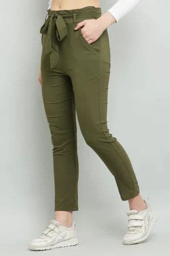Plain Trousers Green Ladies Trouser, Size: 26.0 at ₹ 300/piece in New Delhi