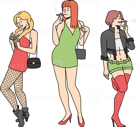 Group of prostitutes outside 21476581 PNG