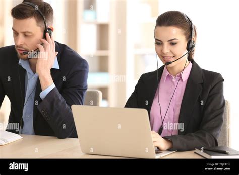 call center people  headsets  res stock photography  images alamy