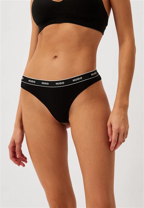 Трусы Hugo THONG STRIPE PYP, цвет: черный, RTLADJ127801 — купить в ...
