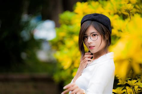 4K, Asian, Glasses, Glance, HD Wallpaper | Rare Gallery
