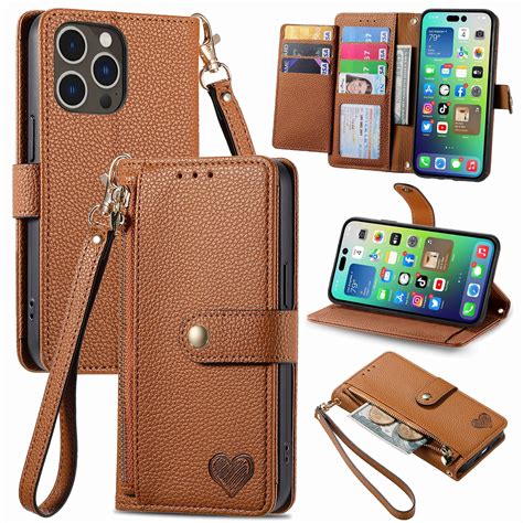 ShellTech for iPhone 14 Pro Max Wallet Case,Magnetic Leather RFID