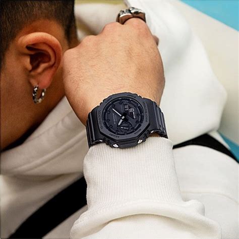GA2100-1A1 | Monochrome Black Analog-Digital Watch | Casio G-SHOCK
