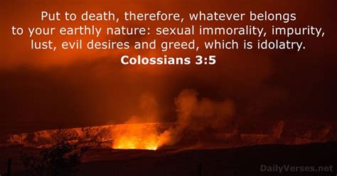 Colossians 3:5 - Bible verse - DailyVerses.net