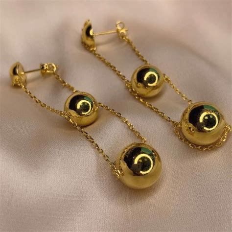 Tiffany серьги с шариками / Тиффани в золоте | Сережки, Серьги, Бижутерия