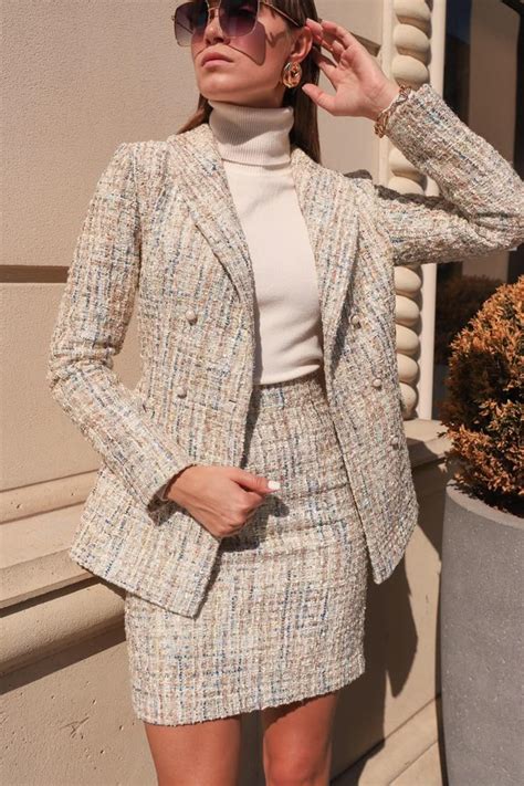 Модный твидовый костюм с юбкой 2020 / Fashionable tweed skirt suit 2020 ...