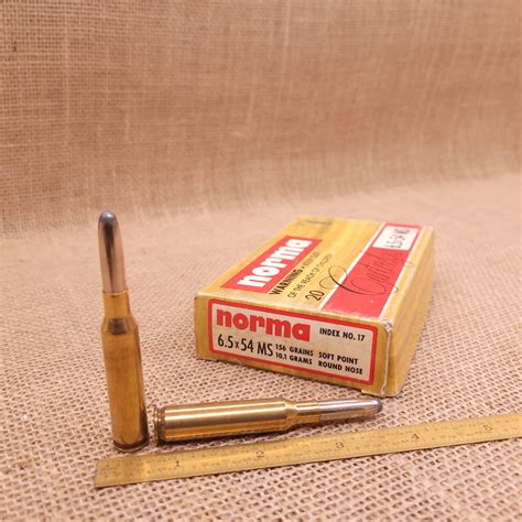 Norma 6.5x54mm Mannlicher Schönauer 156 GR. SP Round-Nose Ammo Box/20