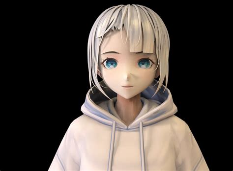 game ready Low Poly Anime Character - FlippedNormals