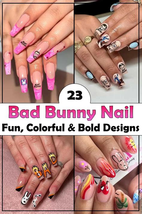 23 Bad Bunny Nail Design Ideas: Fun, Colorful & Bold