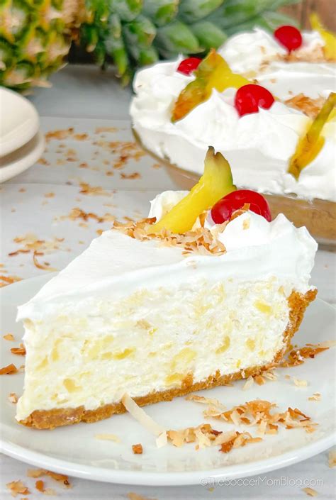 No Bake Piña Colada Cheesecake - The Soccer Mom Blog