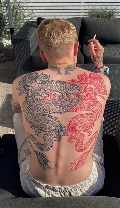 Dragon Back Tattoo in 20 Ideas: Symbols of Power & Grace