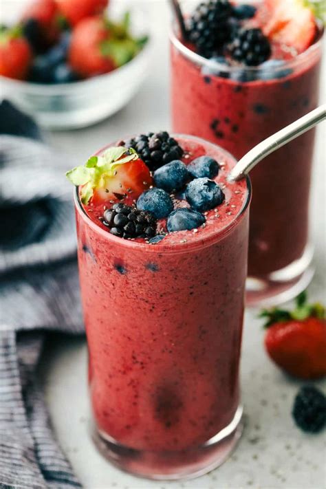 Simple Mixed Berry Smoothie Recipe | The Recipe Critic