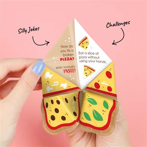 Pizza Party Time - Baby Shower or Birthday Party Cootie Catcher Game