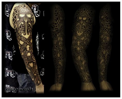 Celtic sleeve tattooed by shepush on DeviantArt