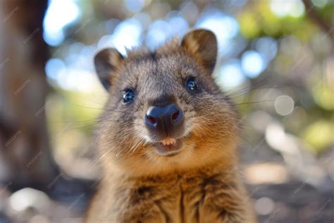 premium photo closeup   smiling quokka  natural habitat