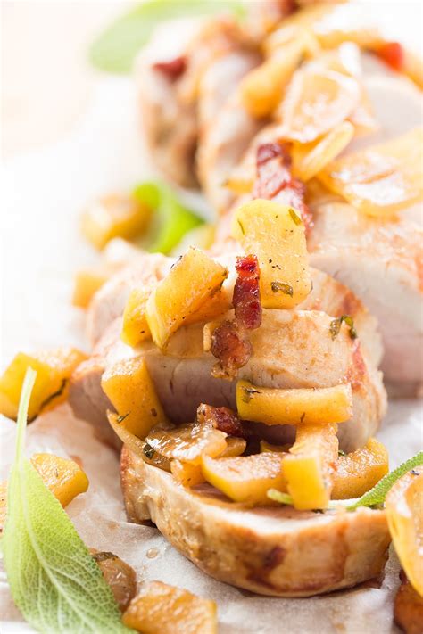 Pork Tenderloin with Apple Bacon Compote Recipe - Food Fanatic