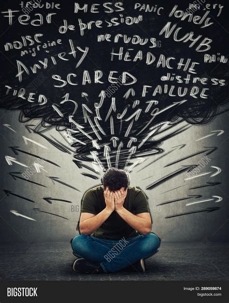 Stressed Man Sitting Image & Photo (Free Trial) | Bigstock
