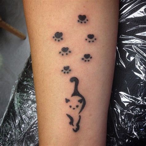 cat paw print tattoo ideas watercolor tattoo design
