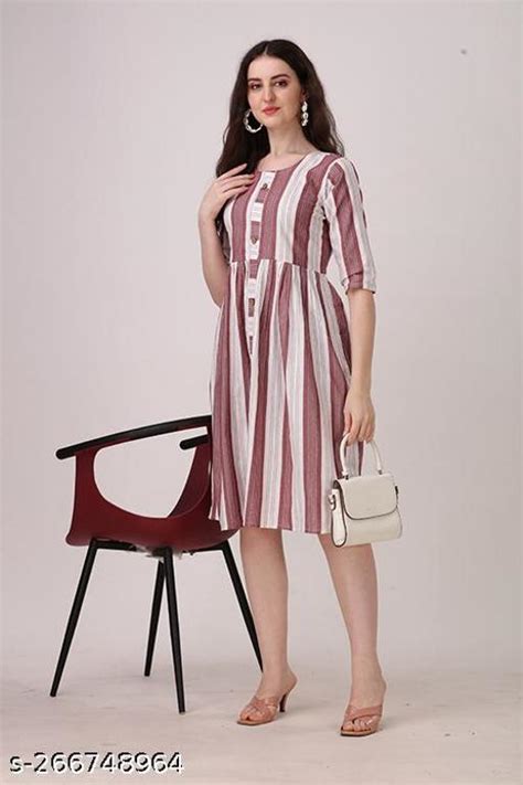 COTTON STRIPE KURTIS LATEST
