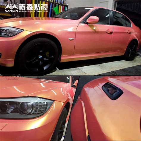 coral peach car wrap