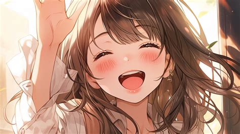Wallpaper girl, smile, blush, art, anime hd, picture, image
