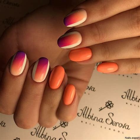 Оранжевый маникюр – яркий дизайн в оранжевом цвете | Nail art designs ...