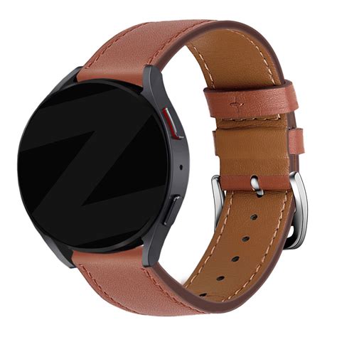 Amazfit GTS 3 lederen band 'Deluxe' (bruin) - Smartwatchbanden.nl