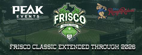 Frisco RoughRiders and Peak Events extend Frisco Classic through 2026﻿﻿﻿