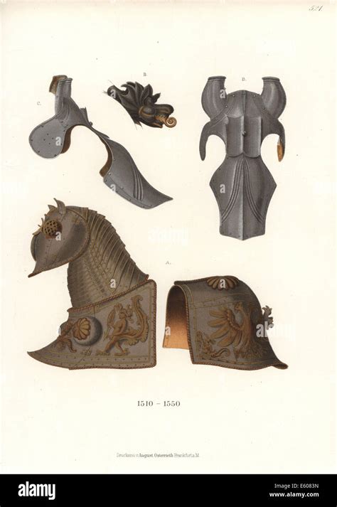 Suit of armour (barding) for a horse, first half of the 16th century ...