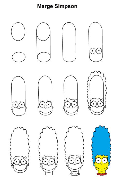 How to draw marge simpson – Artofit