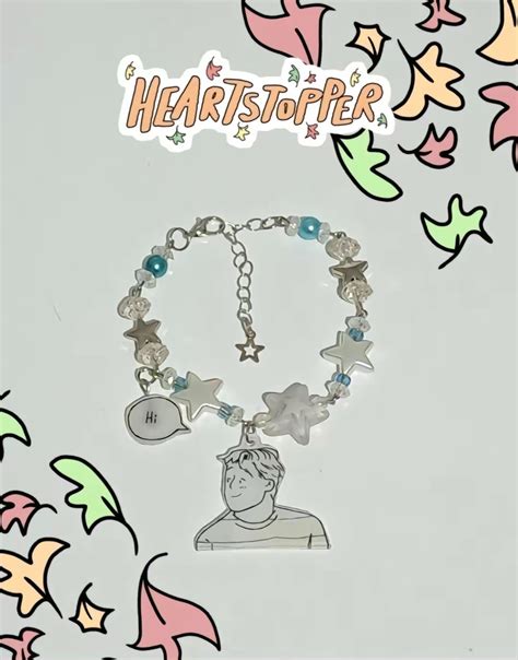 Heartstopper Nick and Charlie Charm Bracelets / Heartstopper "Hi" "Hi