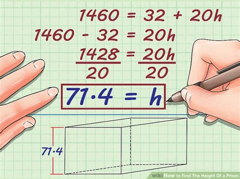 how to find the height of a prism