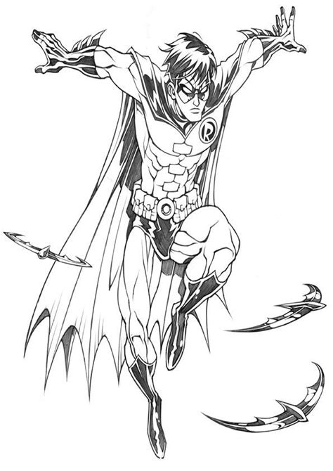 dc heroes united robin  travis kotzebue robin coloring pages