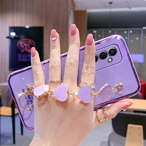 Купить Модный браслет с сердцем и цепочкой, чехол для телефона Samsung ...