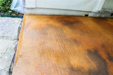 How to Acid Stain your concrete porch — Spindle Life