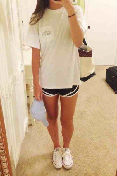 wear running shorts  sporty outfit ideas  women fmagcom