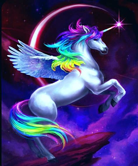 The Winged Unicorn in a Cloud of Dreams | Unicorn pictures, Unicorn ...