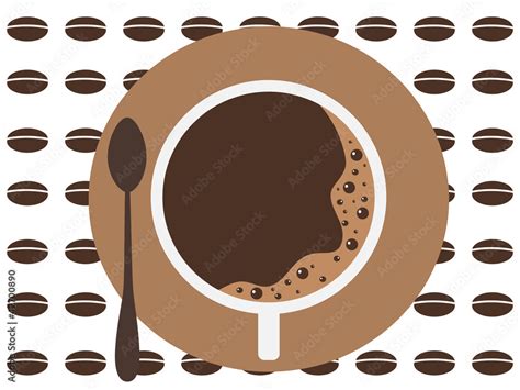 coffee cup background Stock Vector | Adobe Stock