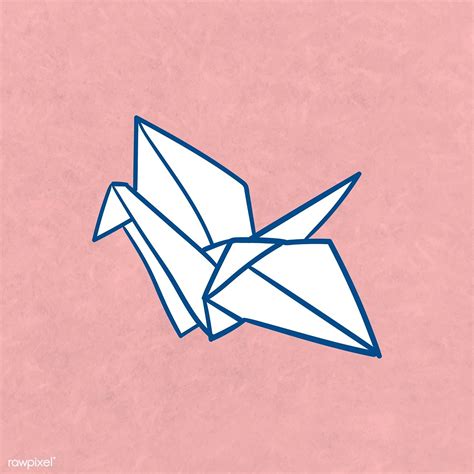 origami paper crane template illustration  image  rawpixelcom