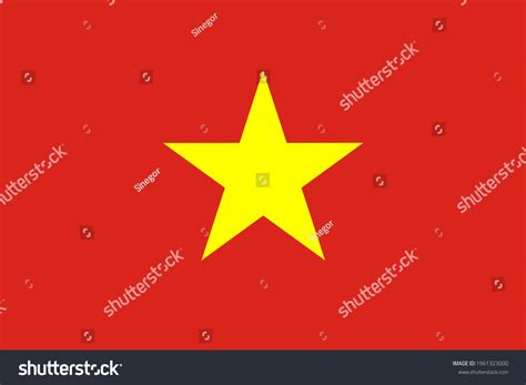Vietnam Flag Official Colors Correct Proportions Stock Vector (Royalty ...